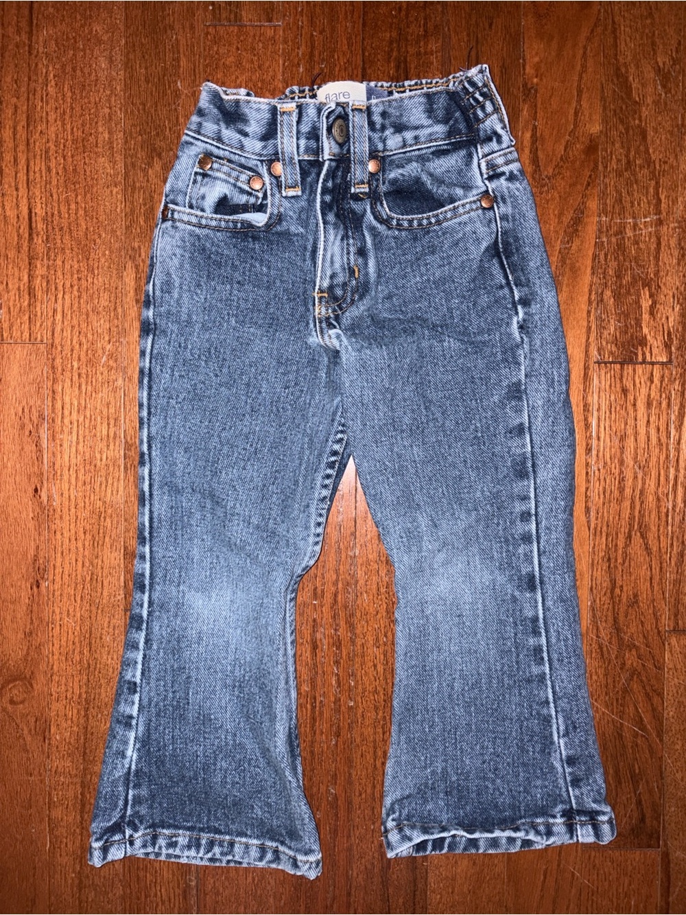 Vintage Y2K Gap kids Denim Flare Jeans Made in USA Cotton Size 3T